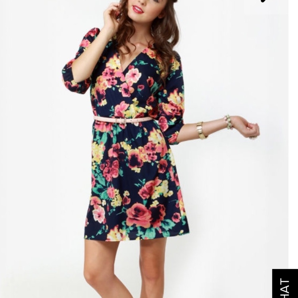 Lulu's Primrose and Proper floral dress